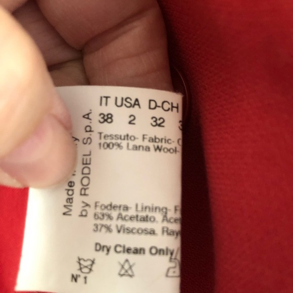 Cinzia Rocca Wool Fitted Blazer Coral Two Button Size 2 - Picture 6 of 10